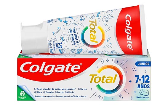imagen de DENTRIFICO COLGATE TOTAL JUNIOR 7-12 AÑOS 50 ML.